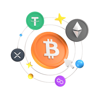 Cryptocurrency 3D illustration png