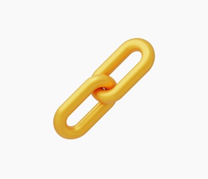 3d Realistic Chain or link Icon vector illustration