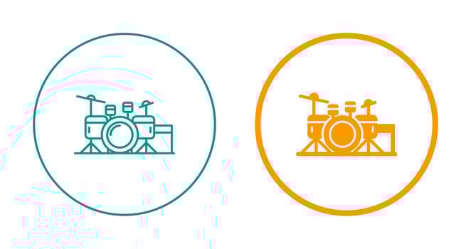 Drum Set Vector Icon