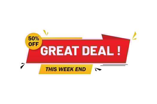 Vector this weekend great deal sale offer vector design.