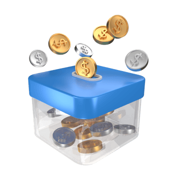 Donation box 3D Illustration png
