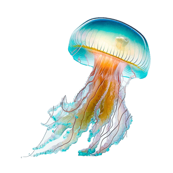 blue jellyfish illustration free icon png