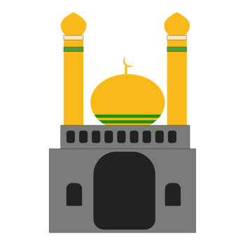Creative Golden Ramadan Kareem Mosque png