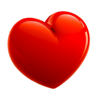 isolated 3d heart icon png