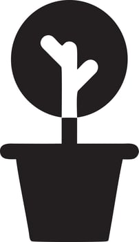Tree icon symbol image vector, illustration of the tree botany in black image vector