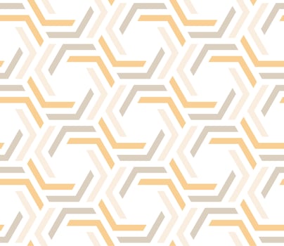 A geometric pattern with white and yellow hexagons vector