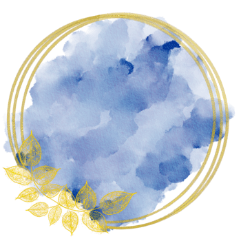 Circle Gold Leaf Frame Wreath With Navy Blue Watercolor Background  Design, Holiday Bokeh png