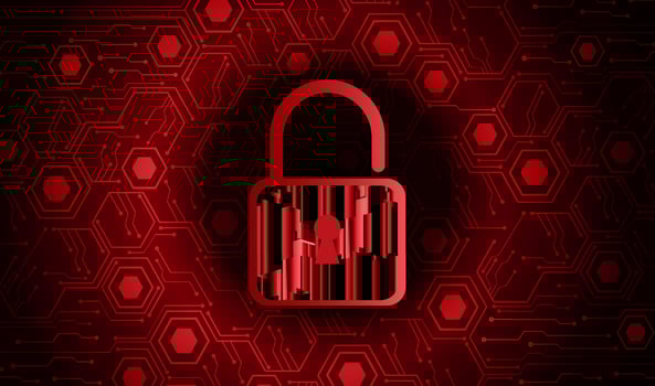 Modern Cybersecurity Technology Background with padlock vector