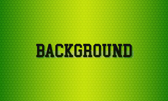 Abstract technology green background  hexagons. vector