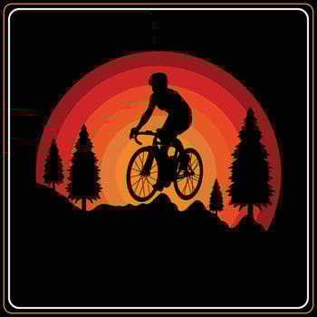 Bike and cycling t-shirt designs Vector mountain bike retro vintage bike t-shirt design