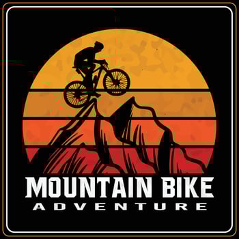 Bike and cycling t-shirt designs Vector mountain bike retro vintage bike t-shirt design
