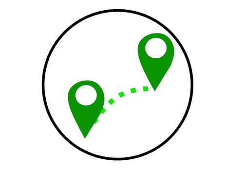 Location flat icon isolated on white background element. Flat icon Vector illustration.