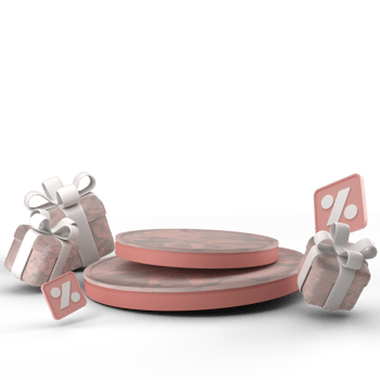 soft pink pedestal podium for product display png
