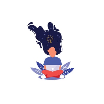 Work from home vector flat style illustration. Online and Remote working, feelancing studio concept