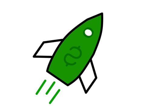 Launch flat icon isolated on white background element. Flat icon Vector illustration.