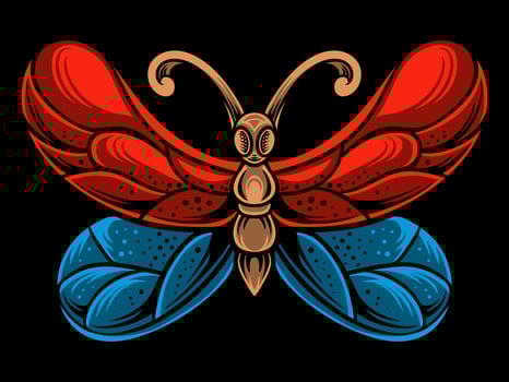 beautiful butterfly vector design for elements