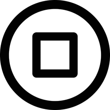 stop button icon vector , media symbol , stop music or video