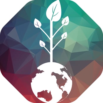 Globe tree vector logo design template. Planet and eco symbol or icon.