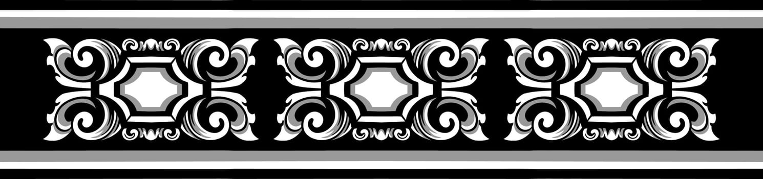 Line art of beautiful carved decorative ornament vector