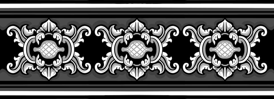 Line art of beautiful carved decorative ornament vector