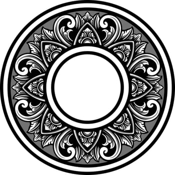 Line art of beautiful carved decorative ornament vector