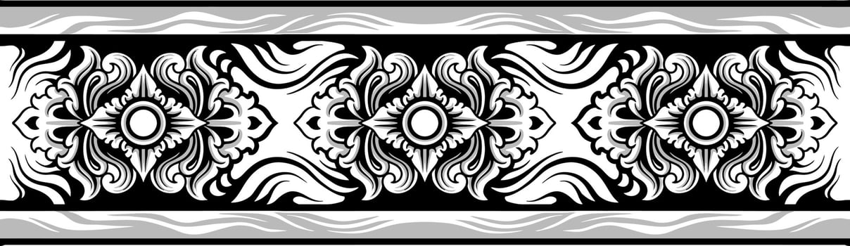 Line art of beautiful carved decorative ornament vector