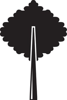 tree icon symbol image vector, illustration of the tree botany in black image vector