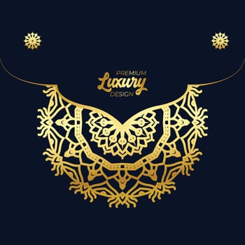 Luxury mandala background with golden arabesque pattern vector
