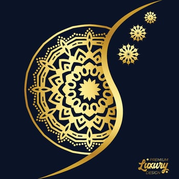 Luxury mandala background with golden arabesque pattern vector