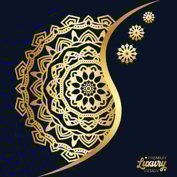 Luxury mandala background with golden arabesque pattern vector