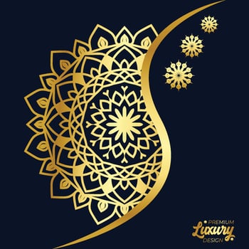 Luxury mandala background with golden arabesque pattern vector