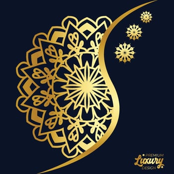 Luxury mandala background with golden arabesque pattern vector