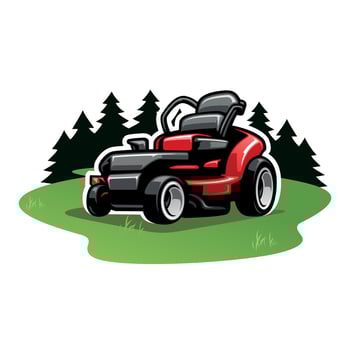 Lawn mower illustration vector