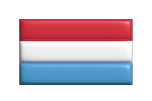 Loksembourg flag. 3d render png
