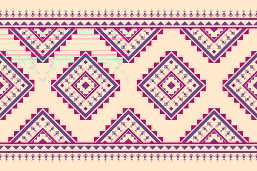 Carpet tribal pattern art. Geometric ethnic seamless pattern traditional. American, Mexican style. vector