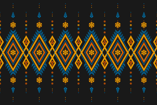 Carpet flower pattern art. Geometric ethnic seamless pattern in tribal. American, Mexican style. vector