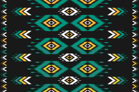 Carpet ethnic ikat pattern art. Geometric ethnic ikat seamless pattern in tribal. Mexican style. vector