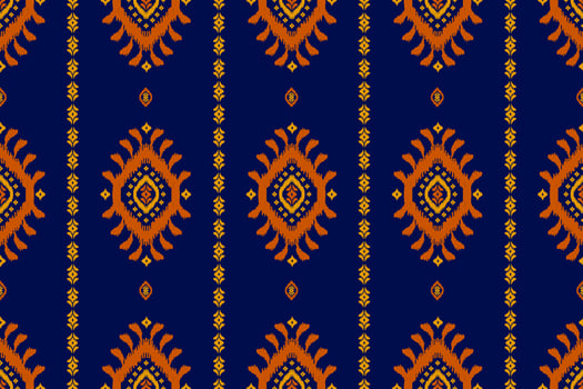 Ethnic ikat seamless pattern in tribal. American, Mexican style. Aztec geometric ornament print. vector