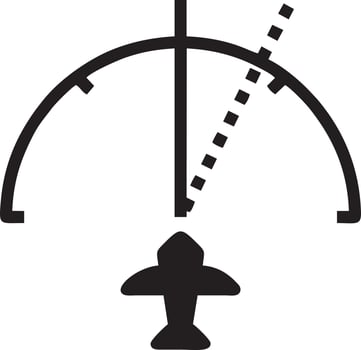 Plane icon symbol image vector, illustration of the flight aviation in black image. EPS 10 vector