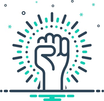 mix icon for revolution vector