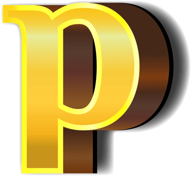 Shiny gold alphabet letters png
