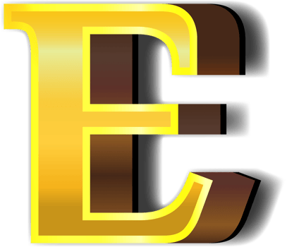 Shiny gold alphabet letters png