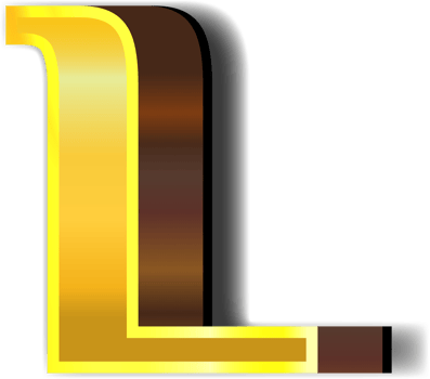 Shiny gold alphabet letters png