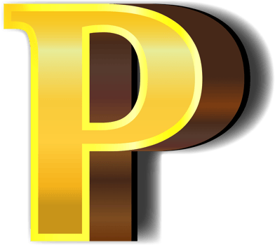 Shiny gold alphabet letters png