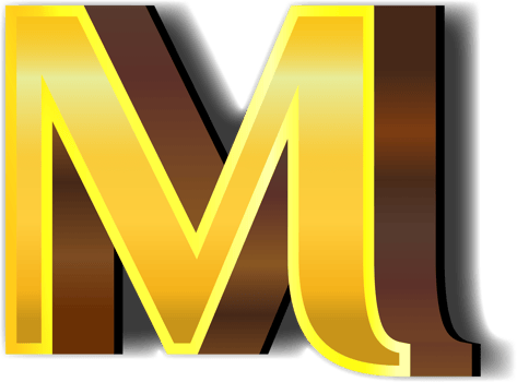 Shiny gold alphabet letters png