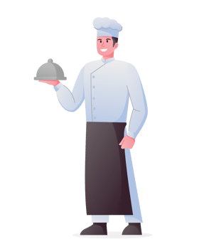 professional chef in uniform illustration png