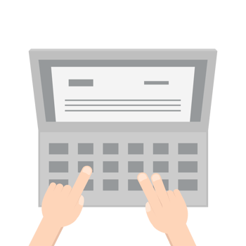 Hand Playing Laptop Typing Work Gadget Tech png