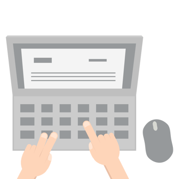 Hand Playing Laptop Typing Work Gadget Tech png