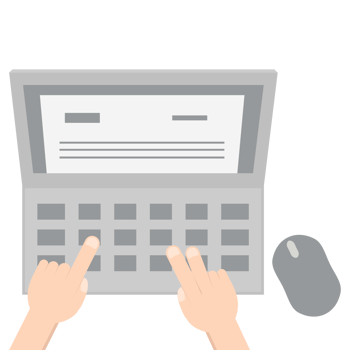 Hand Playing Laptop Typing Work Gadget Tech png