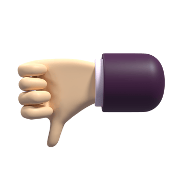 3D Illustration of Gesture Hand png